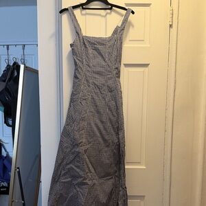 Abercrombie & Fitch Blue and White Gingham Maxi Dress